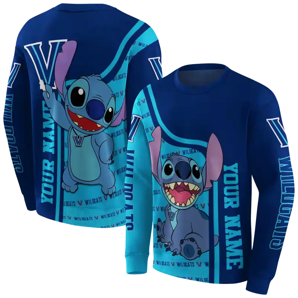 custom villanova wildcats stitch navy hoodie premium grade custom villanova wildcats stitch navy hoodie premium grade