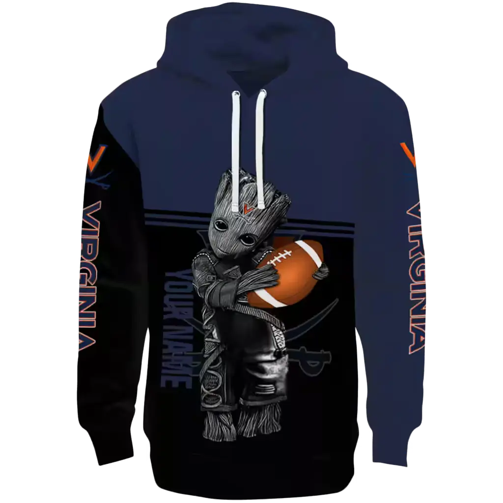custom virginia cavaliers baby groot blue black hoodie best selling custom virginia cavaliers baby groot blue black hoodie best selling