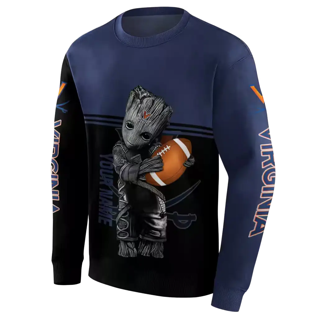 custom virginia cavaliers baby groot blue black hoodie new arrival custom virginia cavaliers baby groot blue black hoodie new arrival