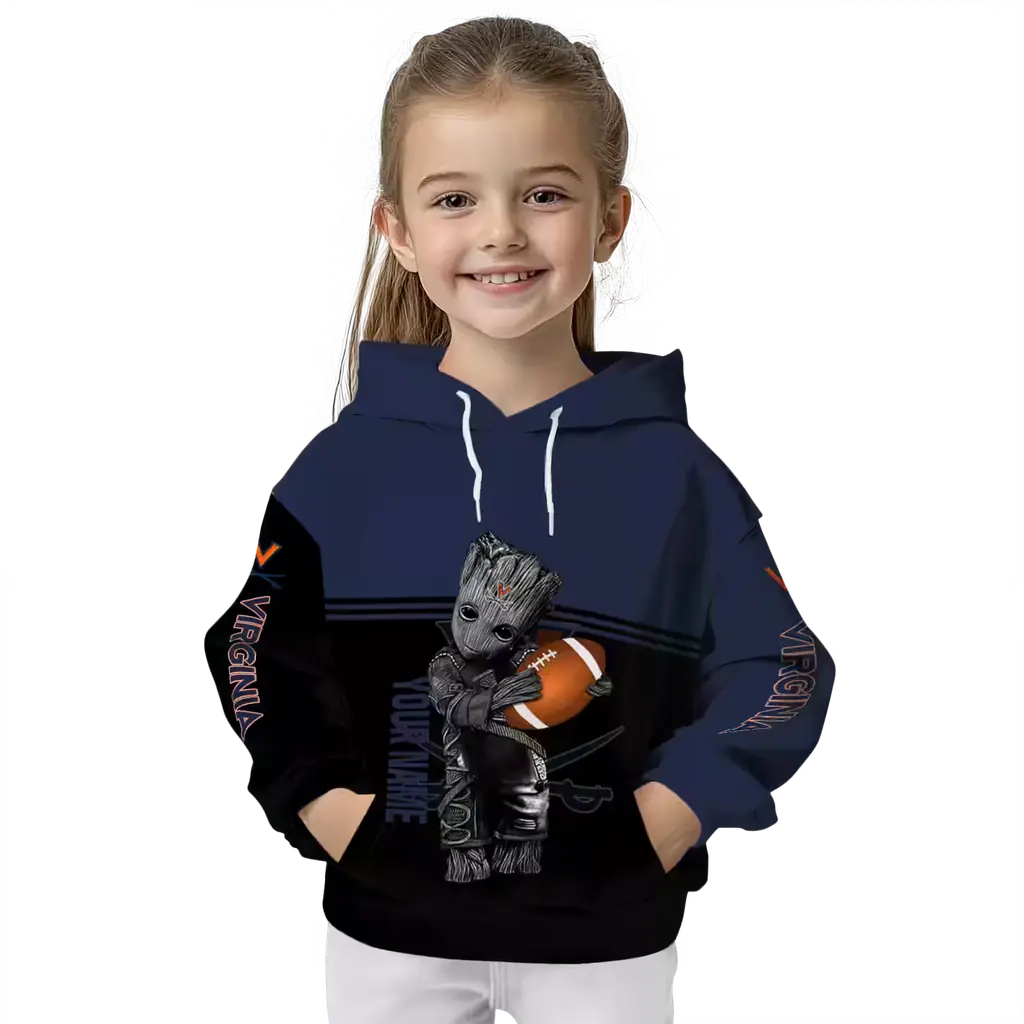 custom virginia cavaliers baby groot blue black hoodie top rated custom virginia cavaliers baby groot blue black hoodie top rated