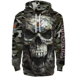 custom virginia cavaliers camo skull hoodie best selling