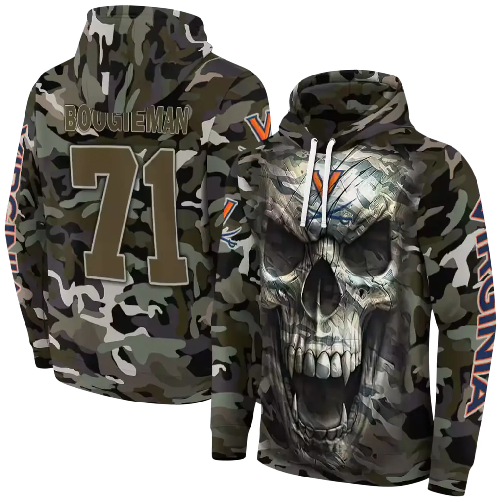 custom virginia cavaliers camo skull hoodie fashion forward custom virginia cavaliers camo skull hoodie fashion forward
