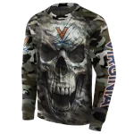 custom virginia cavaliers camo skull hoodie best selling