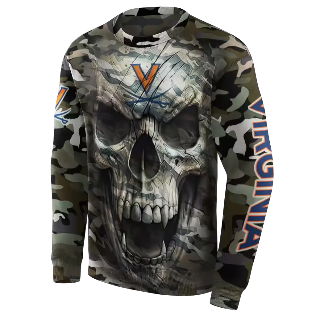 custom virginia cavaliers camo skull hoodie new arrival custom virginia cavaliers camo skull hoodie new arrival