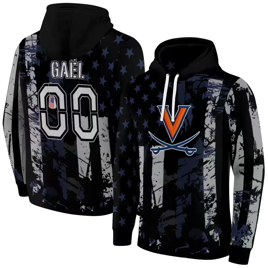 custom virginia cavaliers distressed flag blue black hoodie fashion forward custom virginia cavaliers distressed flag blue black hoodie fashion forward