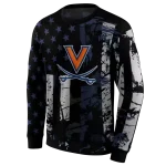 custom virginia cavaliers distressed flag blue black hoodie best selling
