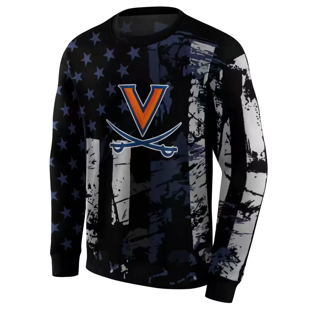 custom virginia cavaliers distressed flag blue black hoodie new arrival custom virginia cavaliers distressed flag blue black hoodie new arrival