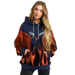 custom virginia cavaliers flame design blue hoodie best selling