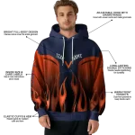 custom virginia cavaliers flame design blue hoodie best selling