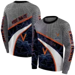 custom virginia cavaliers hexagonal mesh blue black gray hoodie best selling