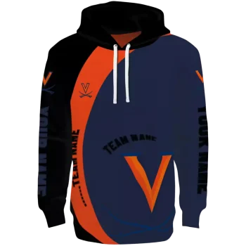 custom virginia cavaliers minimalist design blue black hoodie best selling