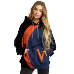 custom virginia cavaliers minimalist design blue black hoodie best selling