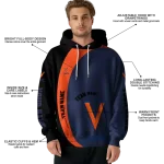 custom virginia cavaliers minimalist design blue black hoodie best selling