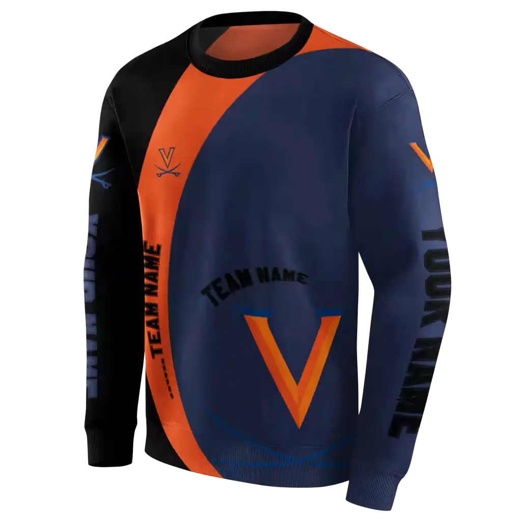 custom virginia cavaliers minimalist design blue black hoodie new arrival custom virginia cavaliers minimalist design blue black hoodie new arrival