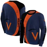 custom virginia cavaliers minimalist design blue black hoodie best selling