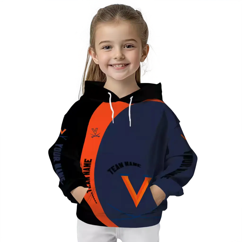 custom virginia cavaliers minimalist design blue black hoodie top rated custom virginia cavaliers minimalist design blue black hoodie top rated