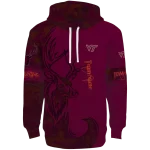 custom virginia tech hokies deer silhouette maroon hoodie best selling