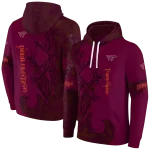 custom virginia tech hokies deer silhouette maroon hoodie best selling
