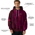 custom virginia tech hokies deer silhouette maroon hoodie best selling