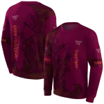 custom virginia tech hokies deer silhouette maroon hoodie best selling