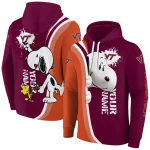 custom virginia tech hokies peeking snoopy maroon hoodie best selling