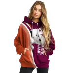 custom virginia tech hokies peeking snoopy maroon hoodie best selling