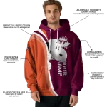custom virginia tech hokies peeking snoopy maroon hoodie best selling