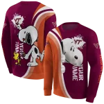 custom virginia tech hokies peeking snoopy maroon hoodie best selling