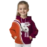 custom virginia tech hokies peeking snoopy maroon hoodie best selling