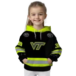 custom virginia tech hokies safety motif black neon green hoodie best selling