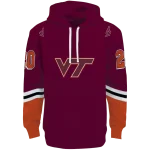 custom virginia tech hokies striped sleeves maroon hoodie best selling
