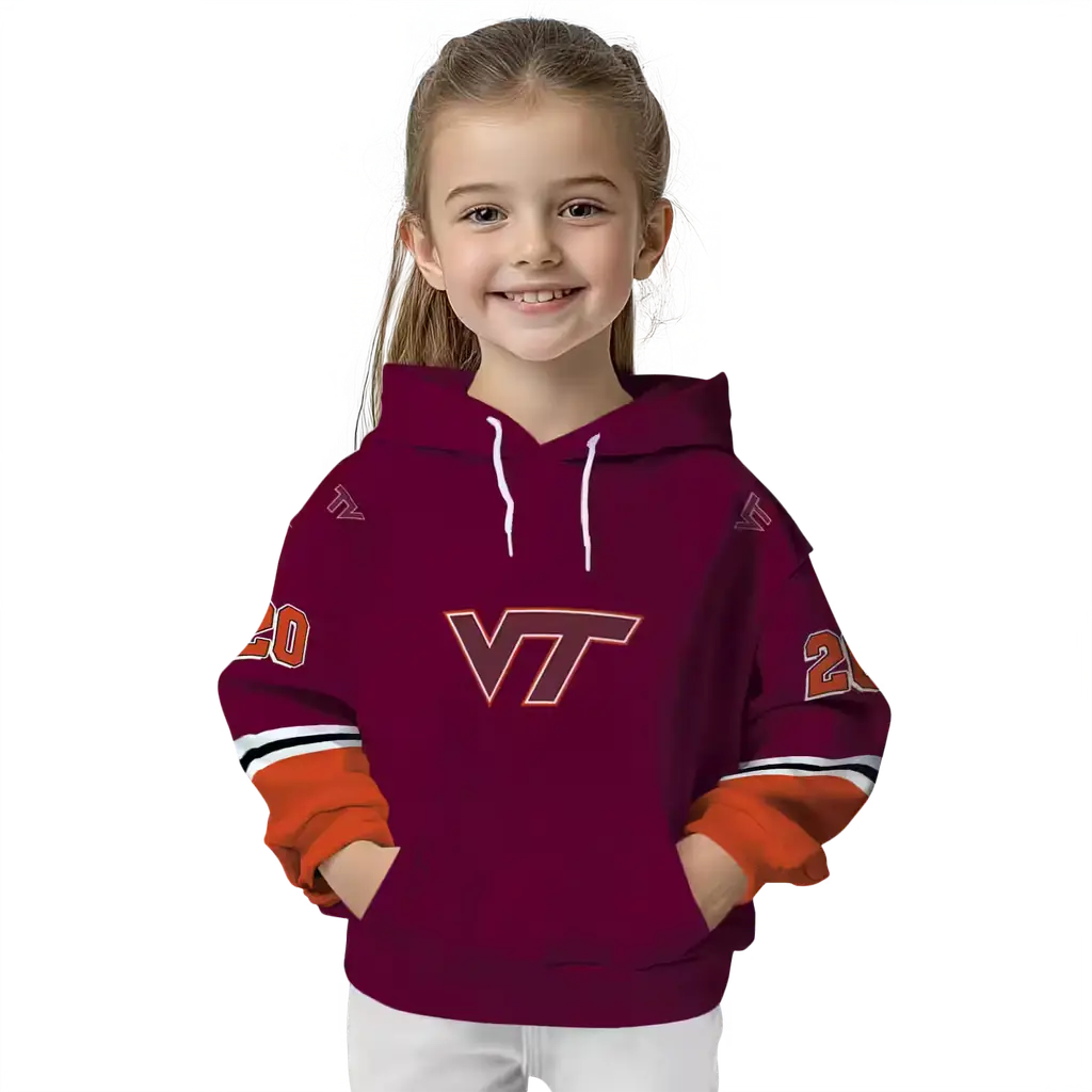 custom virginia tech hokies striped sleeves maroon hoodie top rated custom virginia tech hokies striped sleeves maroon hoodie top rated