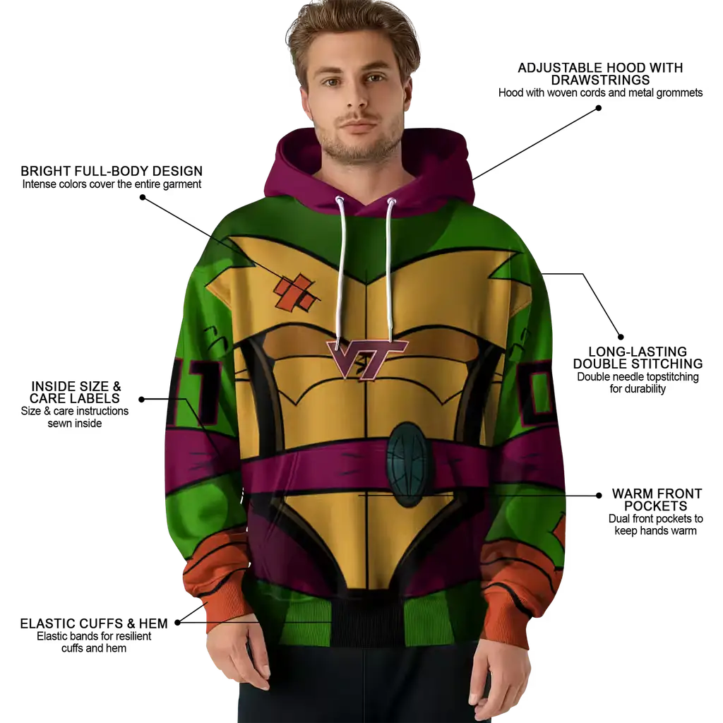 custom virginia tech hokies superhero armor maroon green hoodie latest model custom virginia tech hokies superhero armor maroon green hoodie latest model