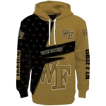 custom wake forest demon deacons abstract shape gold hoodie best selling