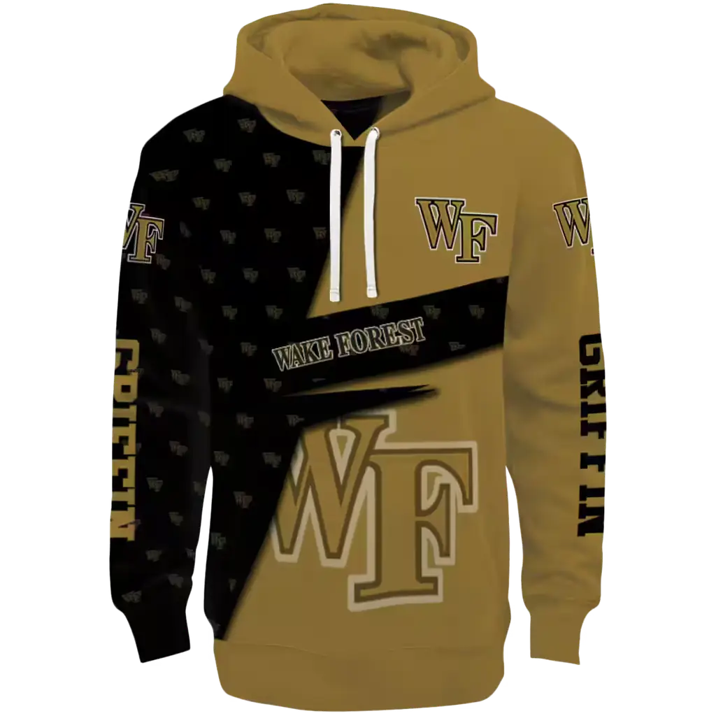 custom wake forest demon deacons abstract shape gold hoodie best selling custom wake forest demon deacons abstract shape gold hoodie best selling