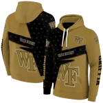 custom wake forest demon deacons abstract shape gold hoodie best selling
