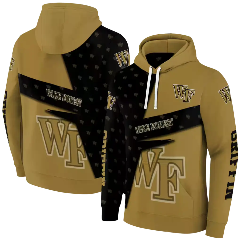 custom wake forest demon deacons abstract shape gold hoodie fashion forward custom wake forest demon deacons abstract shape gold hoodie fashion forward
