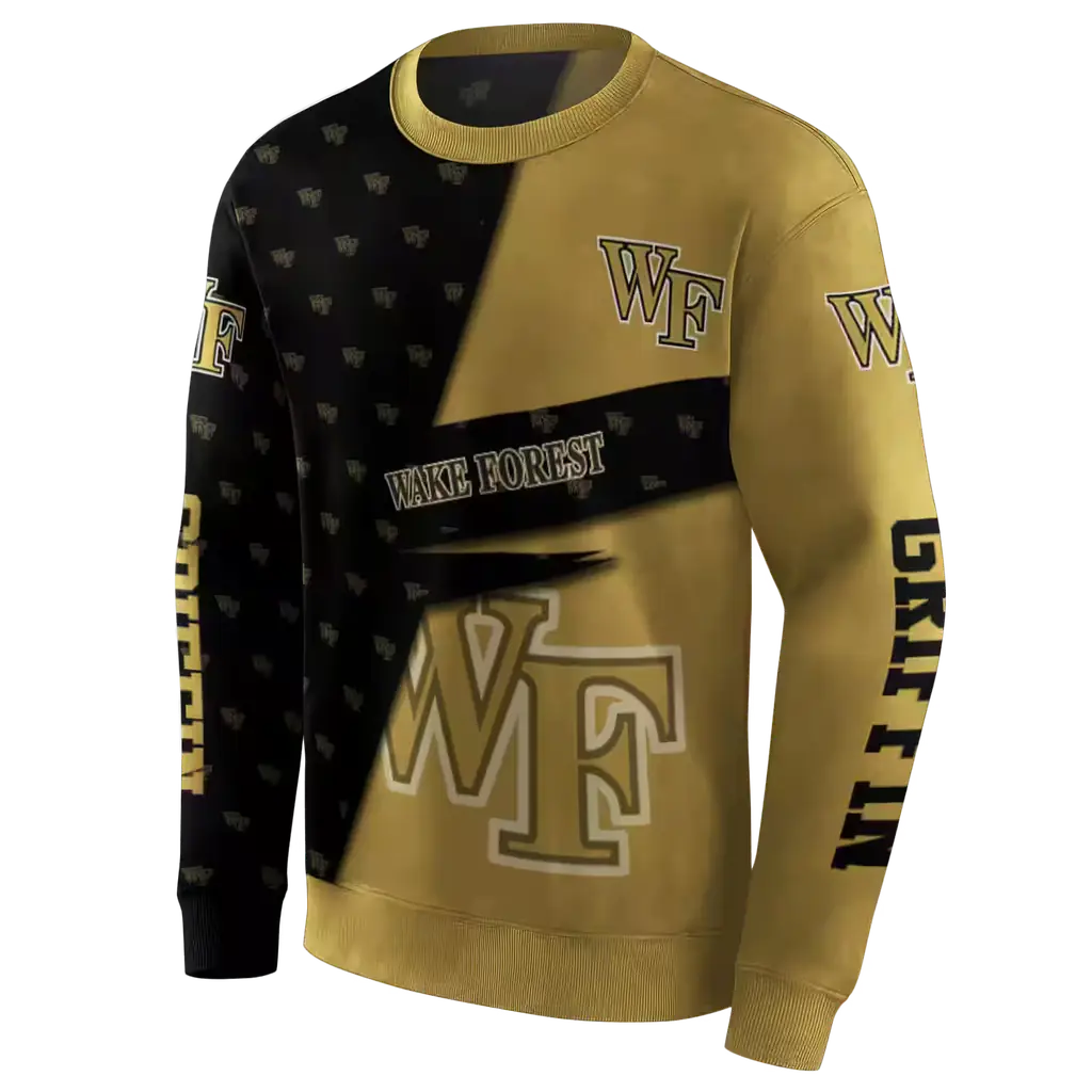 custom wake forest demon deacons abstract shape gold hoodie new arrival custom wake forest demon deacons abstract shape gold hoodie new arrival