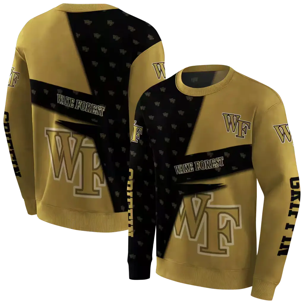 custom wake forest demon deacons abstract shape gold hoodie premium grade custom wake forest demon deacons abstract shape gold hoodie premium grade