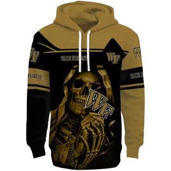 custom wake forest demon deacons grim reaper gold black hoodie best selling