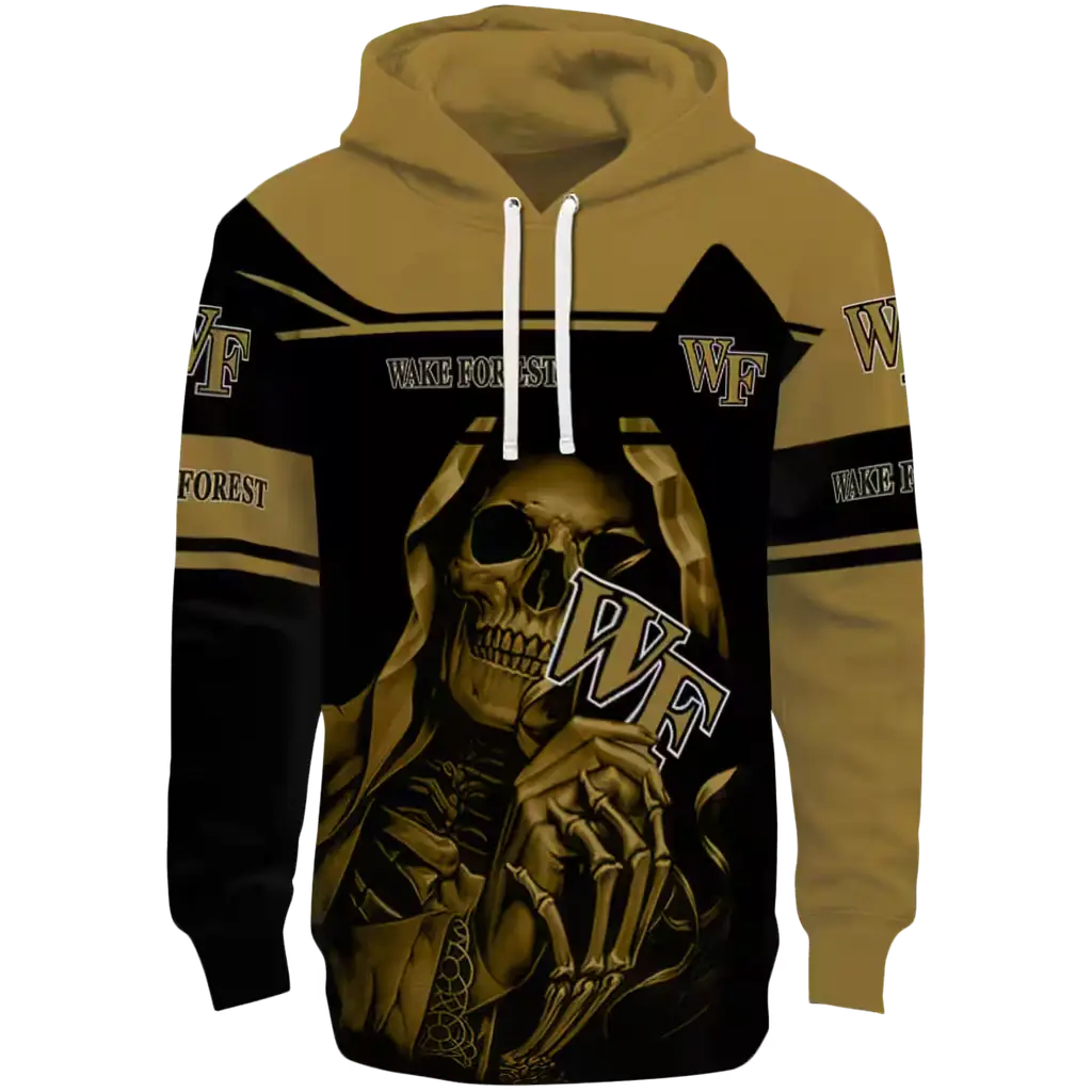 custom wake forest demon deacons grim reaper gold black hoodie best selling custom wake forest demon deacons grim reaper gold black hoodie best selling