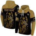 custom wake forest demon deacons grim reaper gold black hoodie best selling