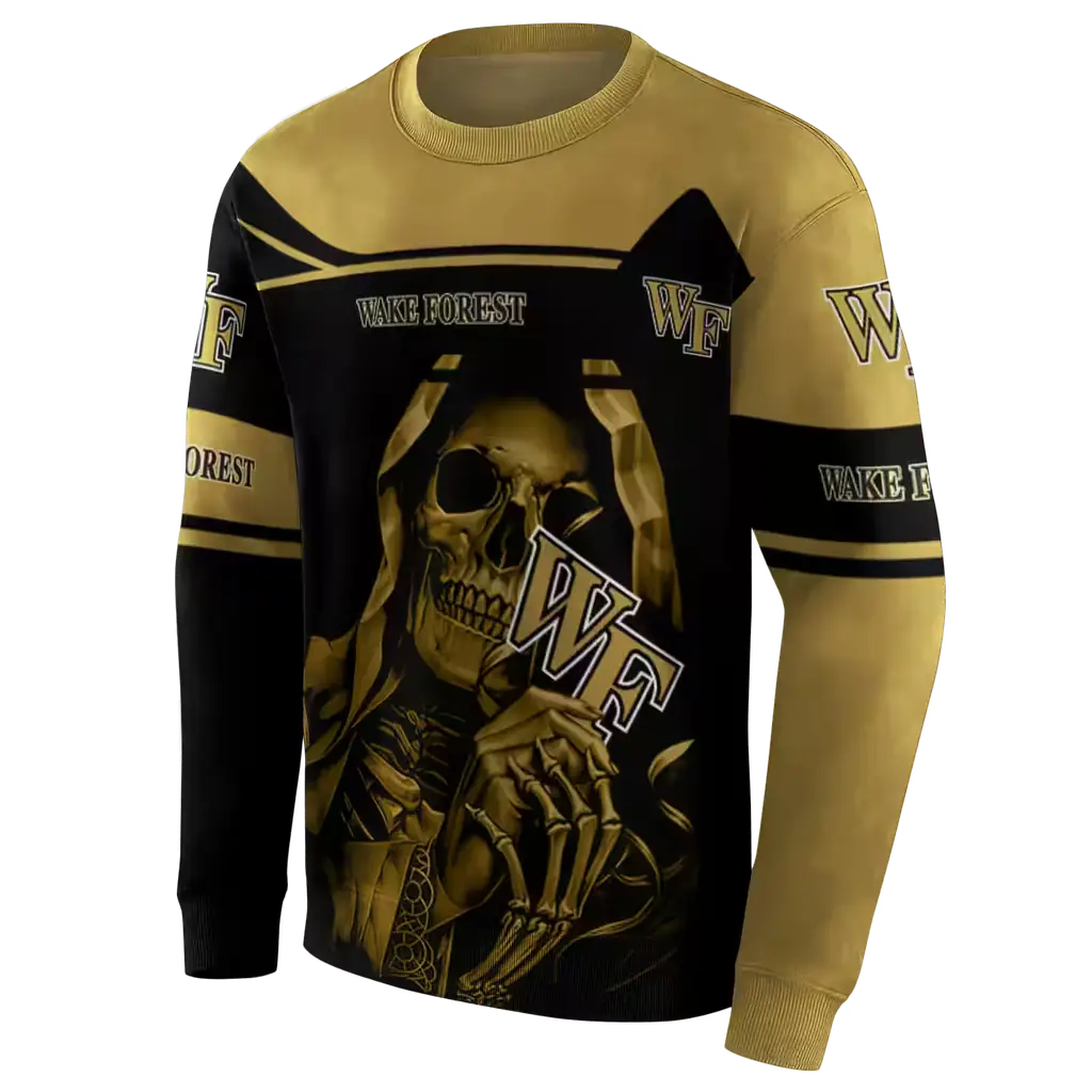 custom wake forest demon deacons grim reaper gold black hoodie new arrival custom wake forest demon deacons grim reaper gold black hoodie new arrival
