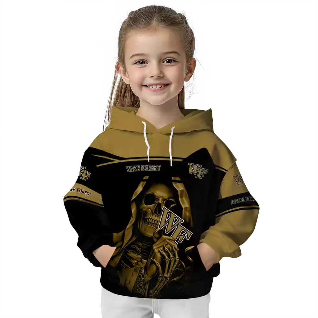 custom wake forest demon deacons grim reaper gold black hoodie top rated custom wake forest demon deacons grim reaper gold black hoodie top rated