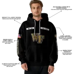 custom wake forest demon deacons punisher skull black hoodie best selling