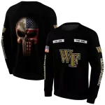 custom wake forest demon deacons punisher skull black hoodie best selling