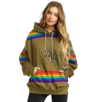 custom wake forest demon deacons rainbow stripes gold hoodie best selling