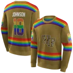 custom wake forest demon deacons rainbow stripes gold hoodie best selling