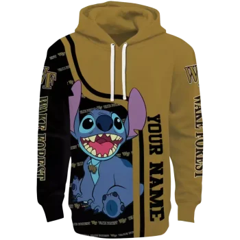 custom wake forest demon deacons stitch gold hoodie best selling