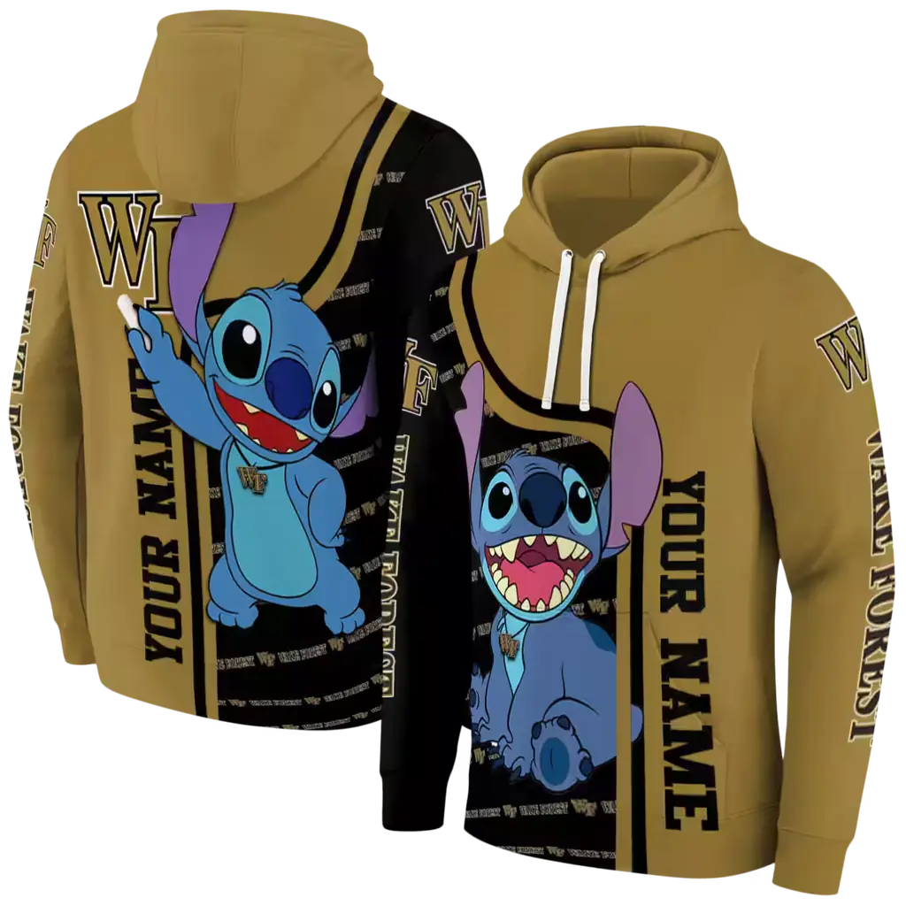 custom wake forest demon deacons stitch gold hoodie fashion forward custom wake forest demon deacons stitch gold hoodie fashion forward